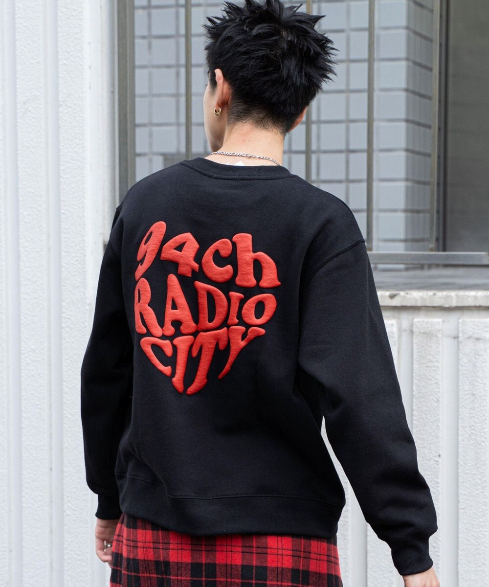 WEGO 【ユニセックス着用ITEM/裏起毛/SMLサイズ展開】リラックスフィットハートロゴプルオーバー 