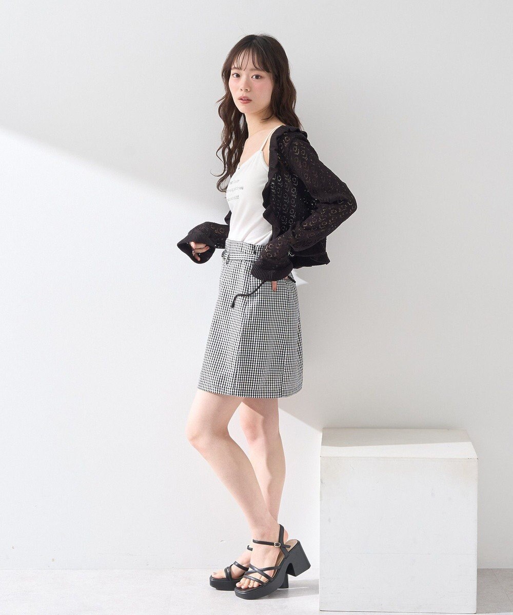 earth music&ecology メッセージプリントカップ付きキャミソール 