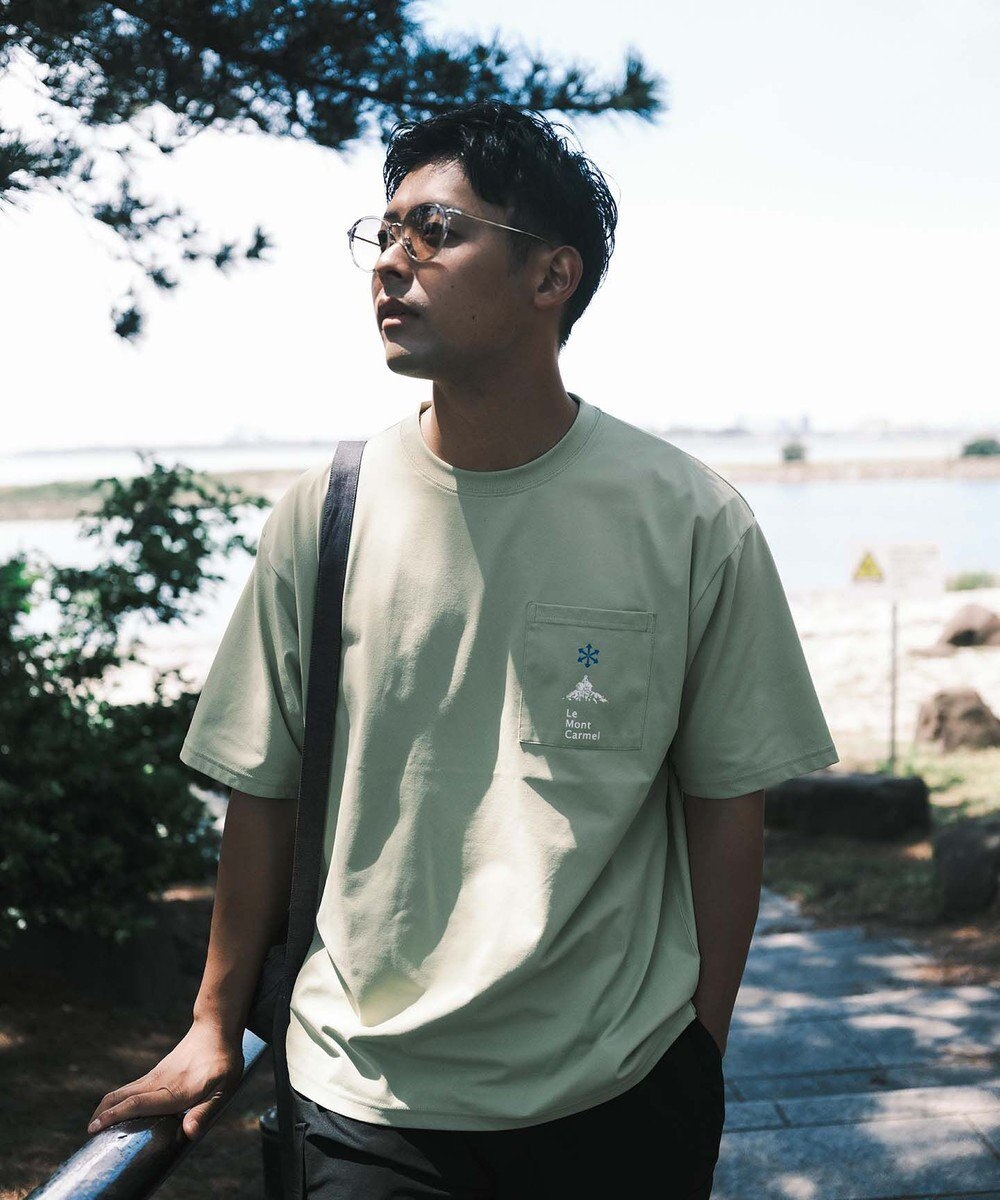 SHARE PARK MENS 【UVカット・吸水速乾・ストレッチ・軽量 】ポケットロゴTシャツ（L・XLサイズ） 