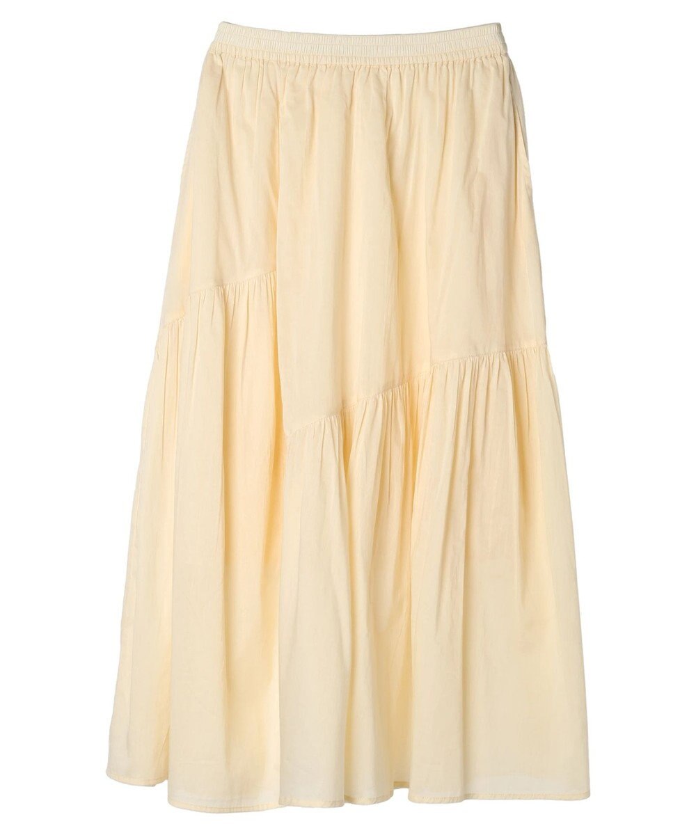 earth music&ecology コットンボイルランダム切替フレアスカート 