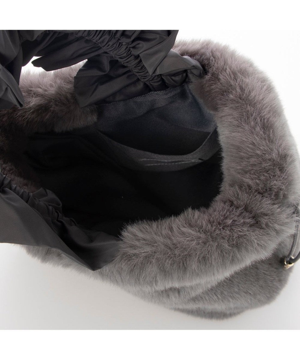 UNBILLION カシュカシュ cachecache / フリルハンドルエコファー巾着バッグ 