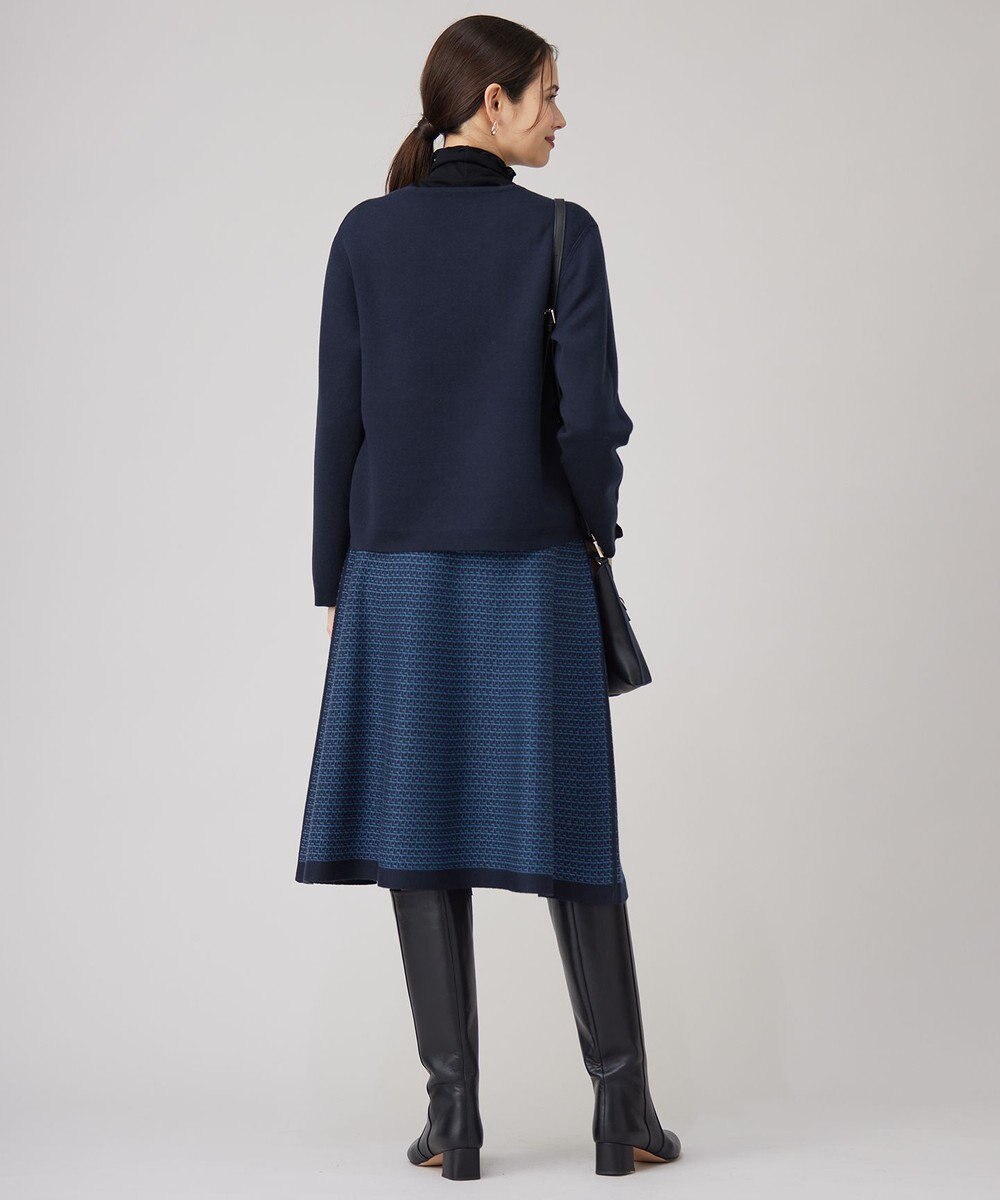 自由区 S 【WEB限定カラーあり・洗える】リバーシブルニット セットアップ(プルオーバー×フレアスカート) 