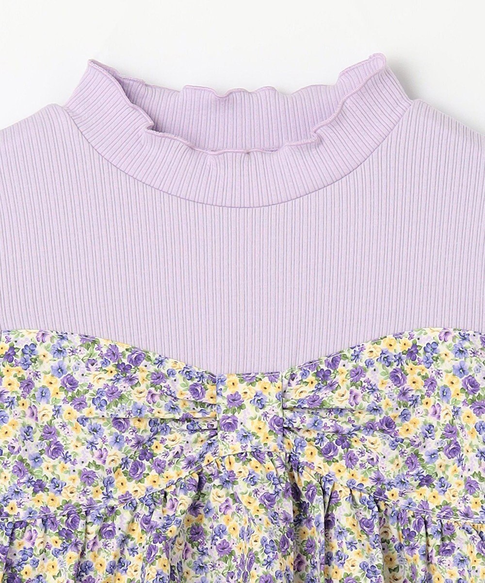 ANY KIDS ドッキング花柄カットソー 