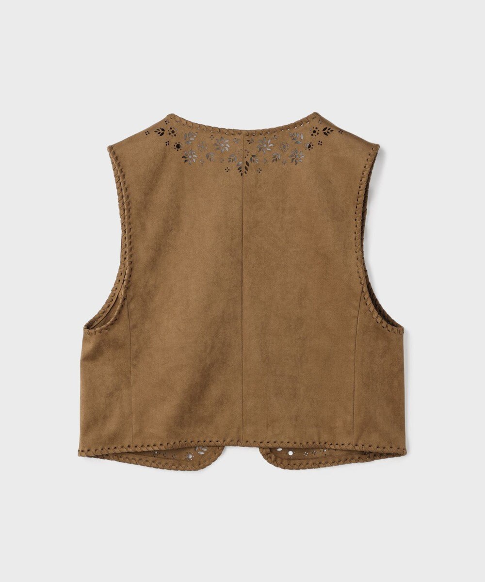 GRACE CONTINENTAL フェイクスウェードジレ 