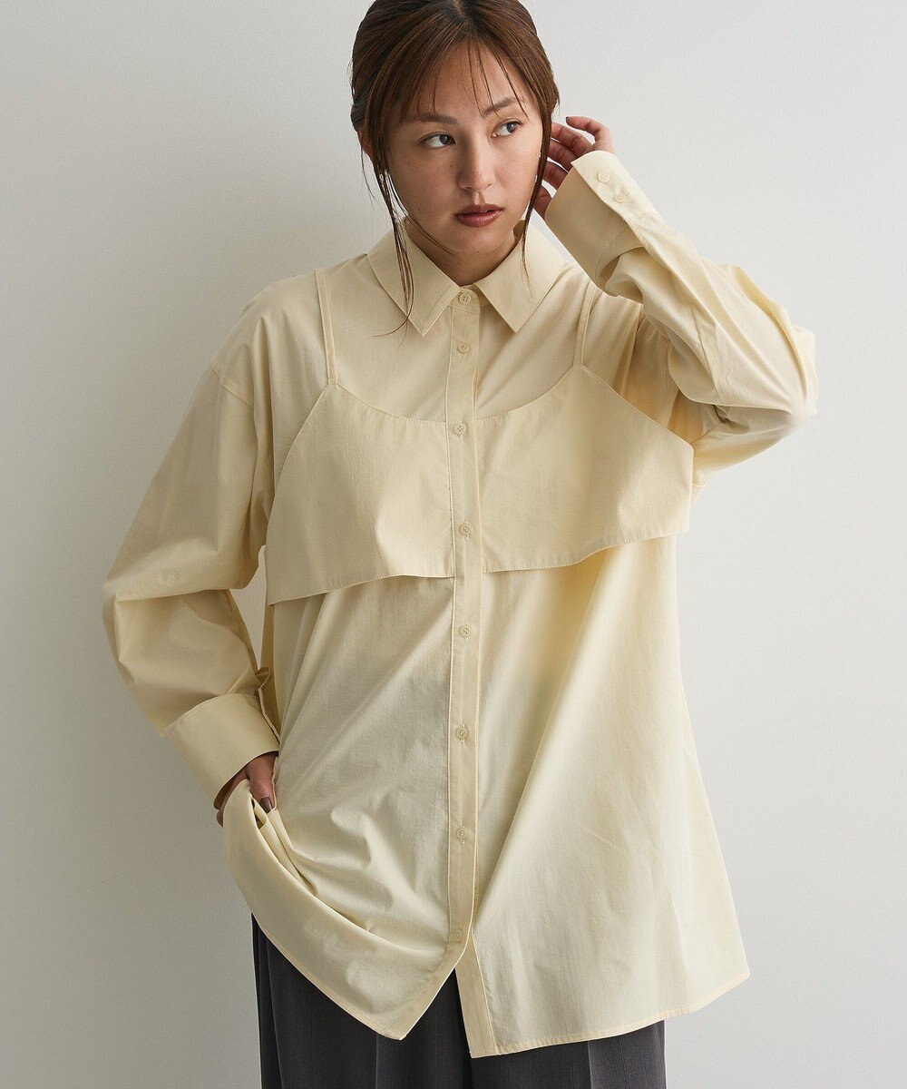 CRAFT STANDARD BOUTIQUE ビスチェレイヤード風シャツ 