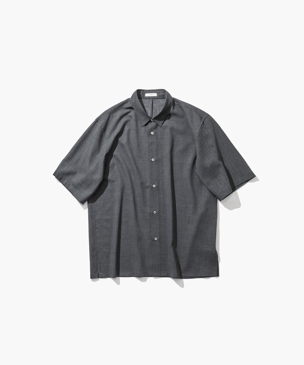 ATON TWIST WOOL GAUZE | ハーフスリーブシャツ - UNISEX 