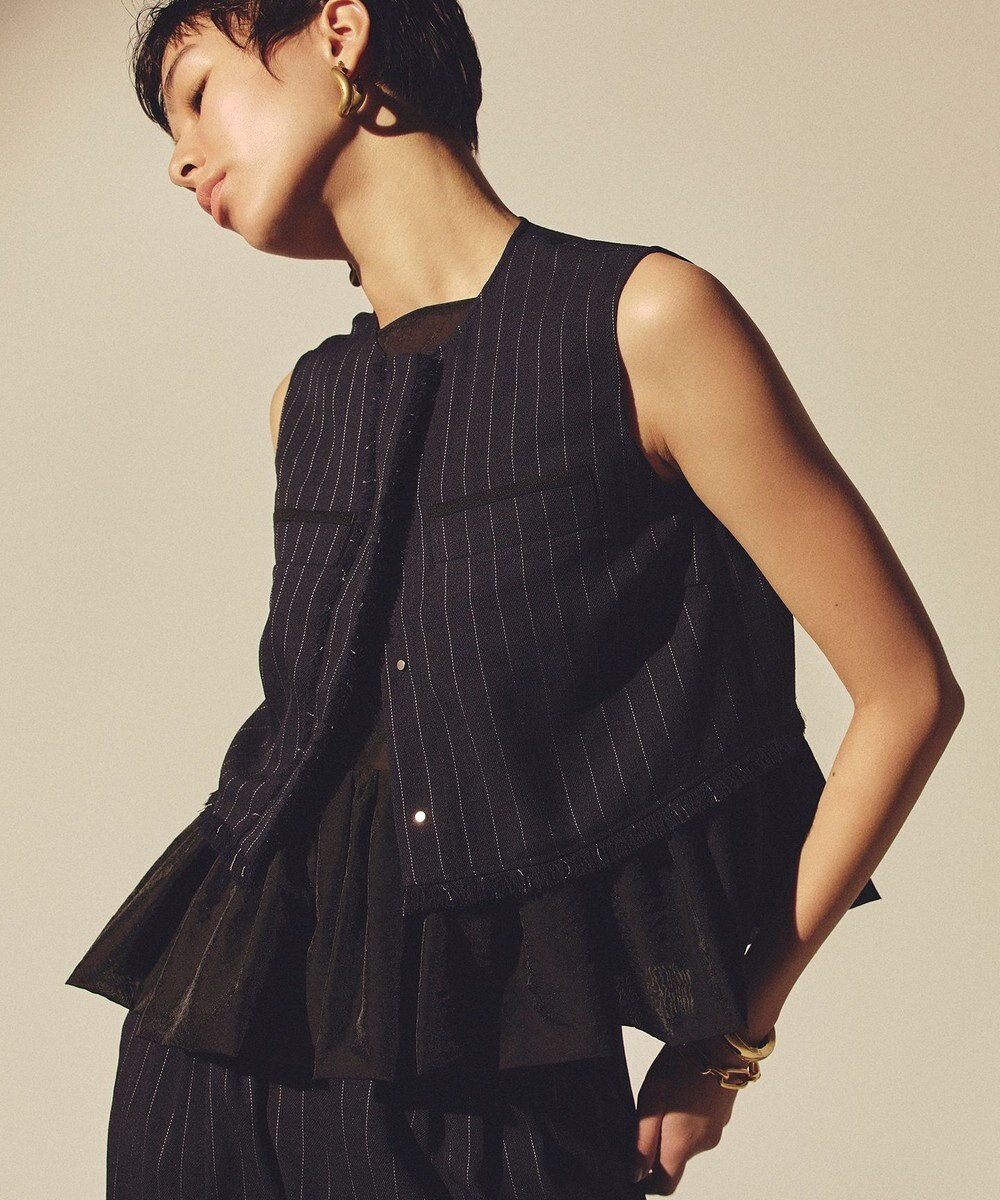 uncrave シアー オーガンジー ペプラム トップス 