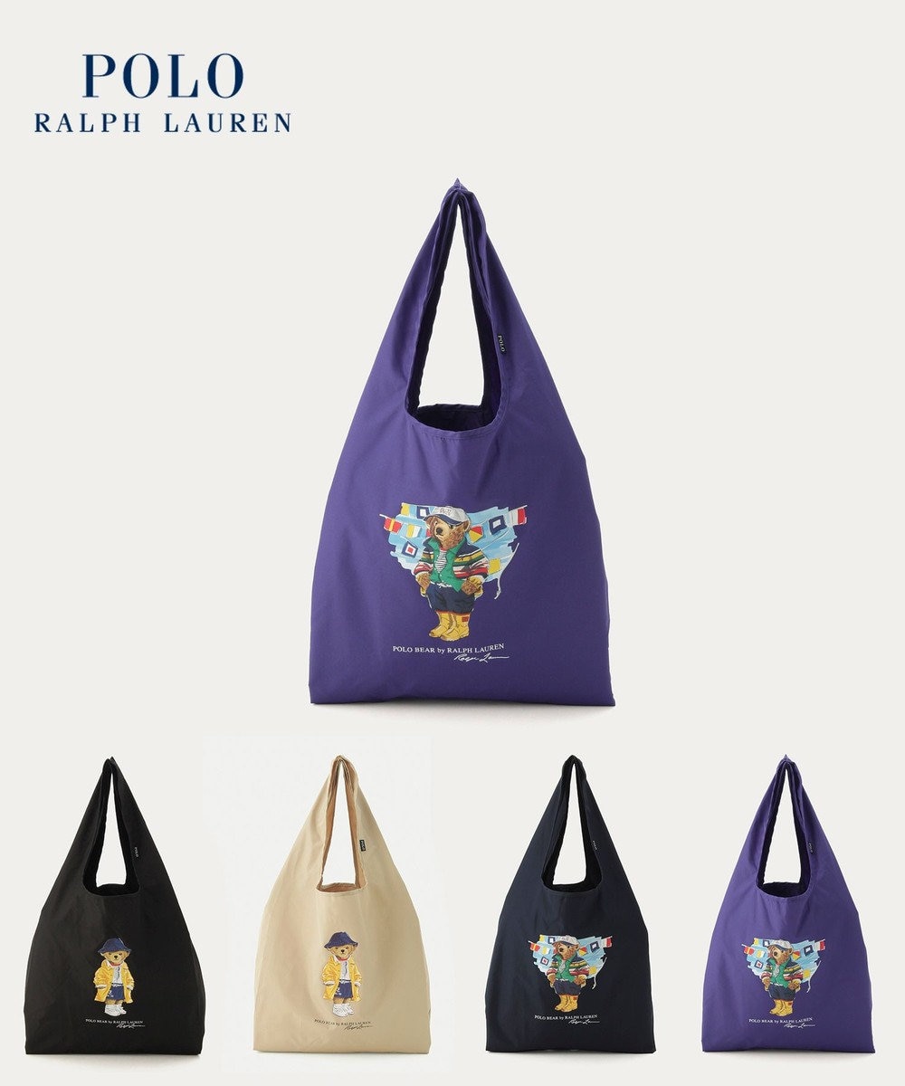 MOONBAT POLO RALPH LAUREN(ポロ ラルフローレン) SEASON BEAR ポロベア ポケッタブル レインバッグ 無地 