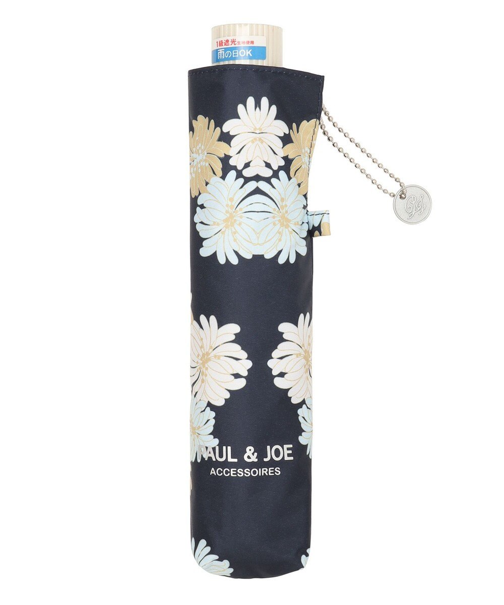 MOONBAT 【軽量】PAUL & JOE 晴雨兼用日傘 折りたたみ傘 総柄クリザンテーム 一級遮光 遮熱 UV 