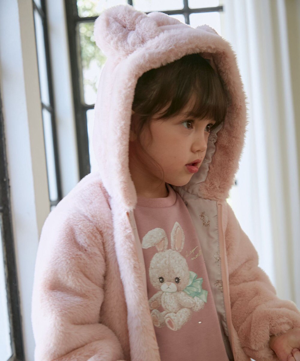 ANY KIDS アニマル耳ボアブルゾン 