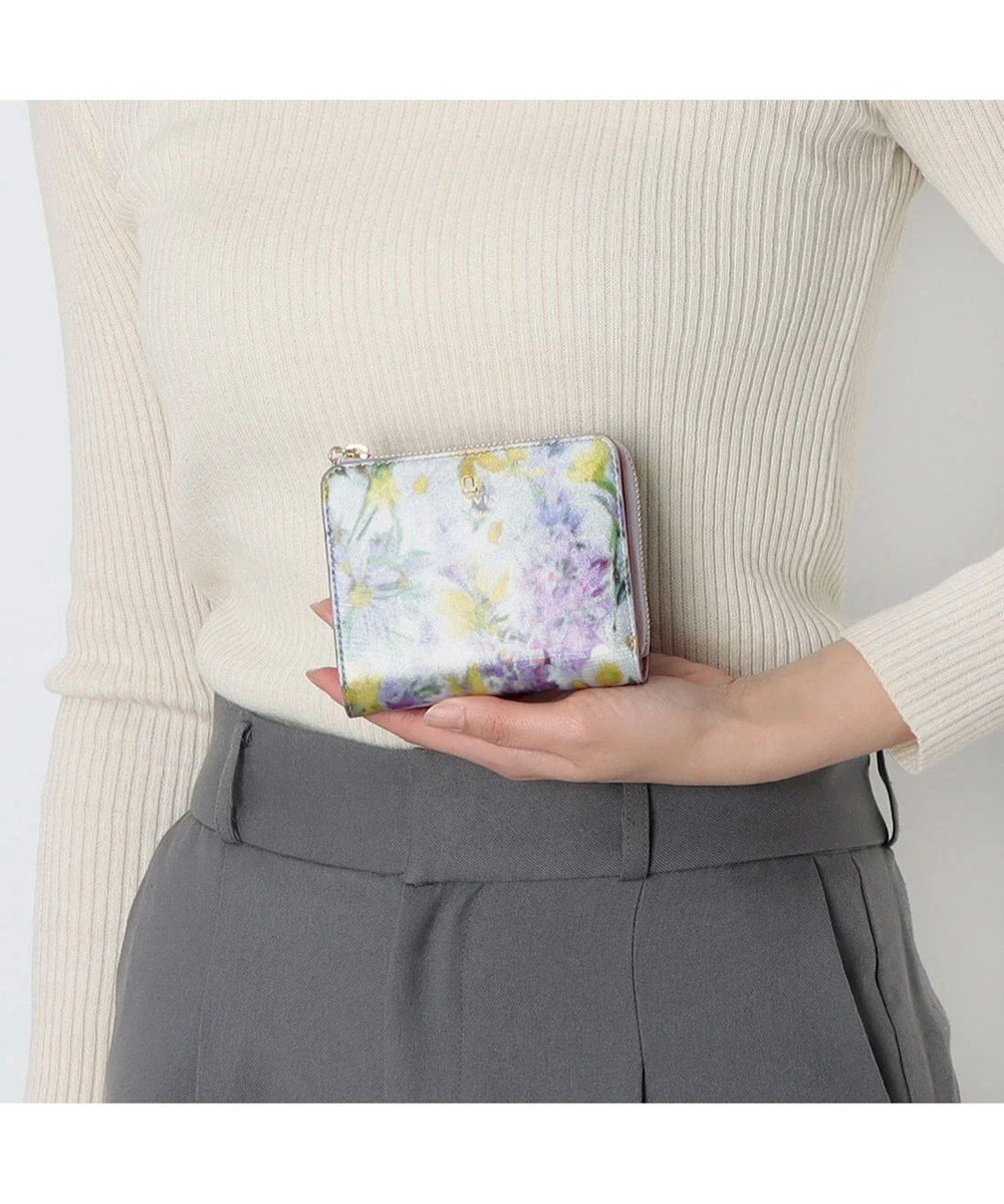 LANVIN en Bleu ヴィオレット 2つ折りLファスナー財布 