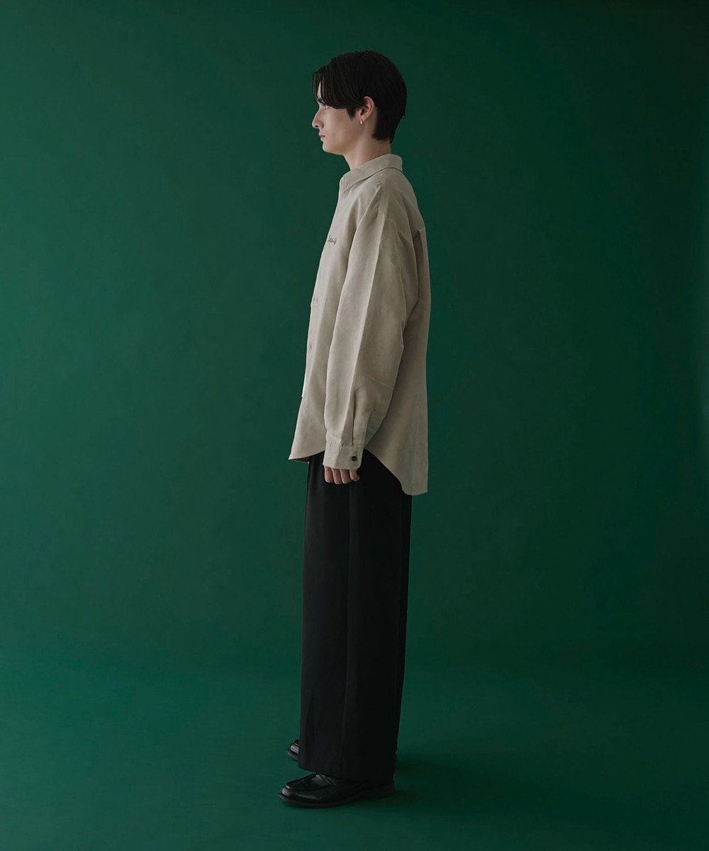 WEGO フェイクスウェードワンポイントBIGシャツ（LS） 