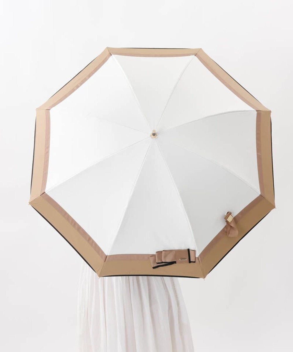 AURORA 【 Beaurance （ビューランス）】サマーシールド リボン/切り継ぎ加工晴雨兼用パラソル傘（長傘） 