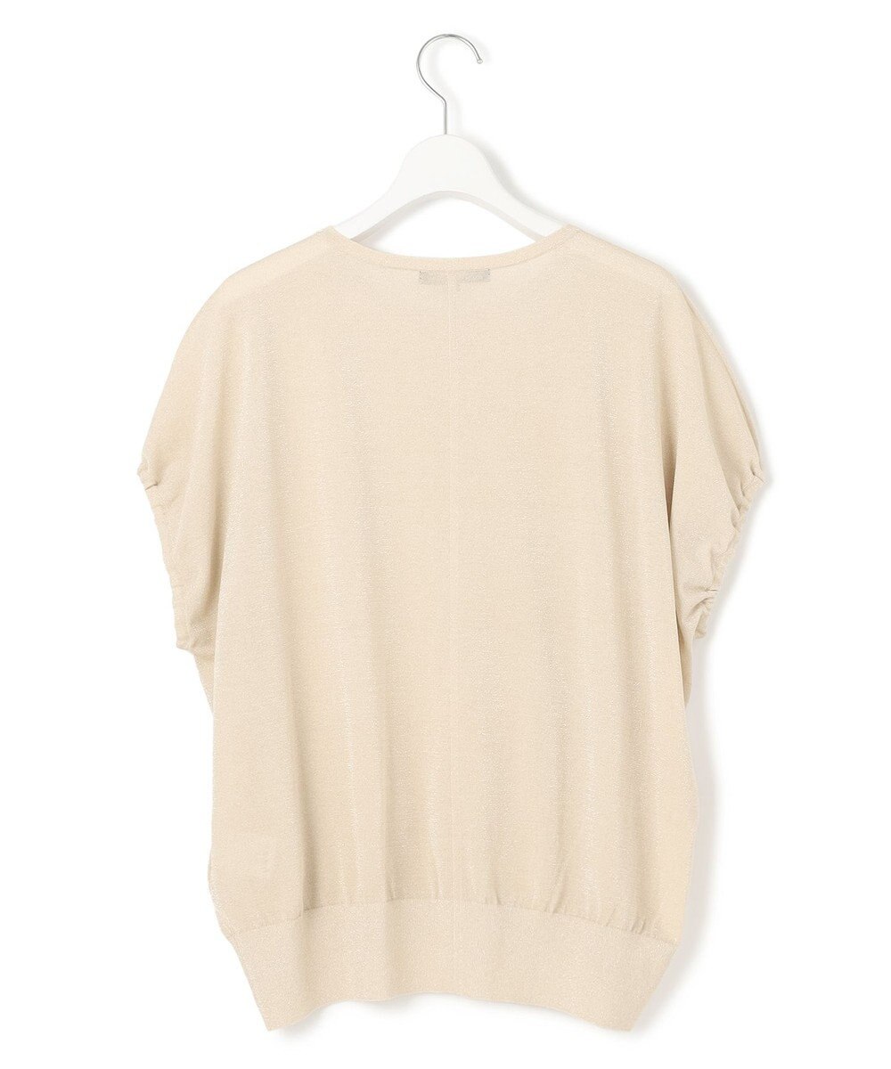 23区 L 【洗える】クリスピーシアールレックス ギャザースリーブ ラメ ニット 