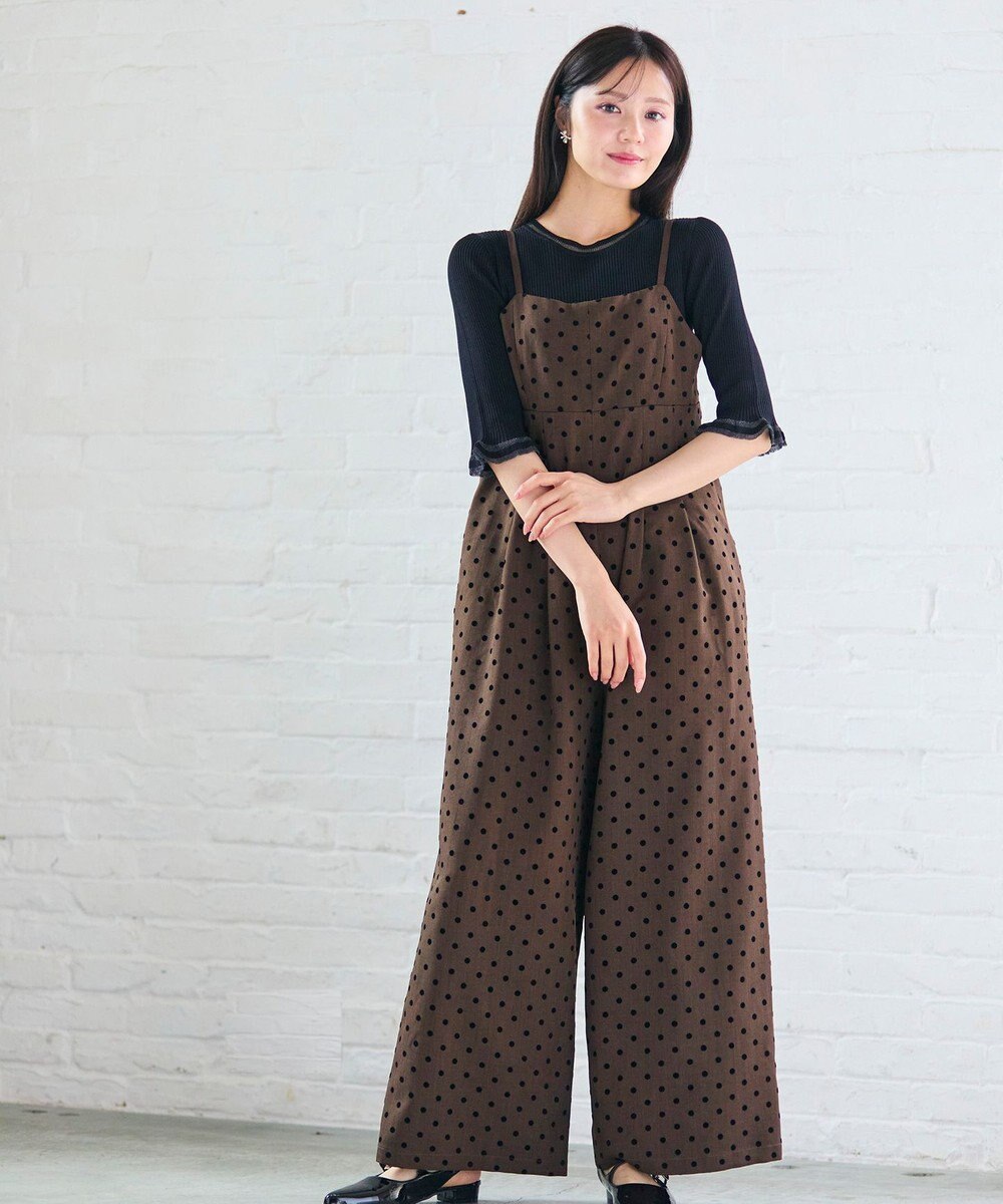 Feroux シアートリム リブニット 