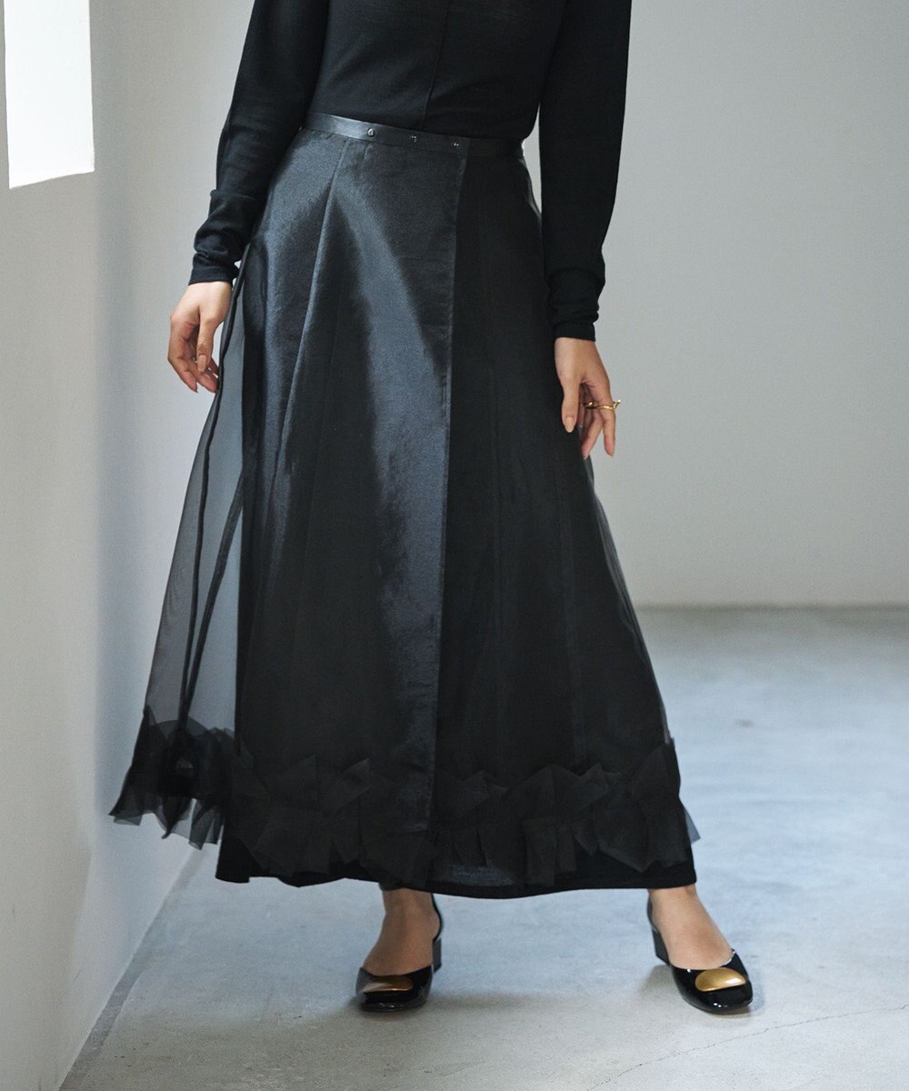 #Newans オーガンジーオリガミヘムスカート 