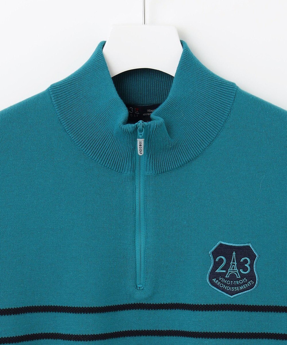 23区GOLF 【MEN】【手洗い可】コットンブレンド ハーフジップ ニット 