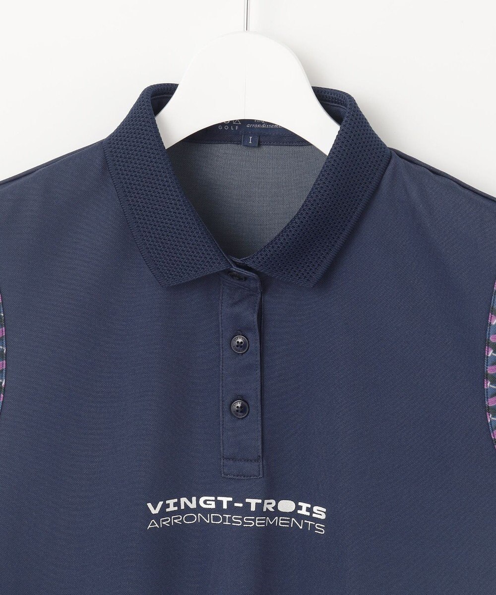 23区GOLF 【WOMEN】【接触冷感・UVケア・吸水速乾】ノースリーブ ポロシャツ 