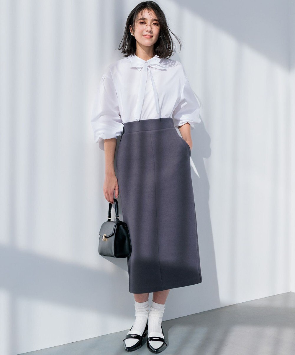 組曲 【WEB限定】ストレッチダンボール タイトスカート 