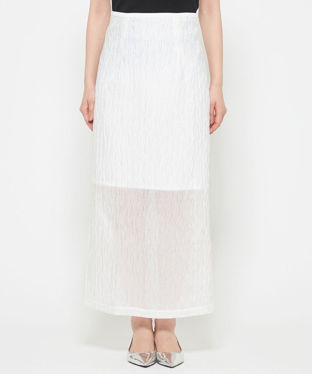 uncrave 【佐藤晴美さん着用】シアー ジャガード タイト スカート 