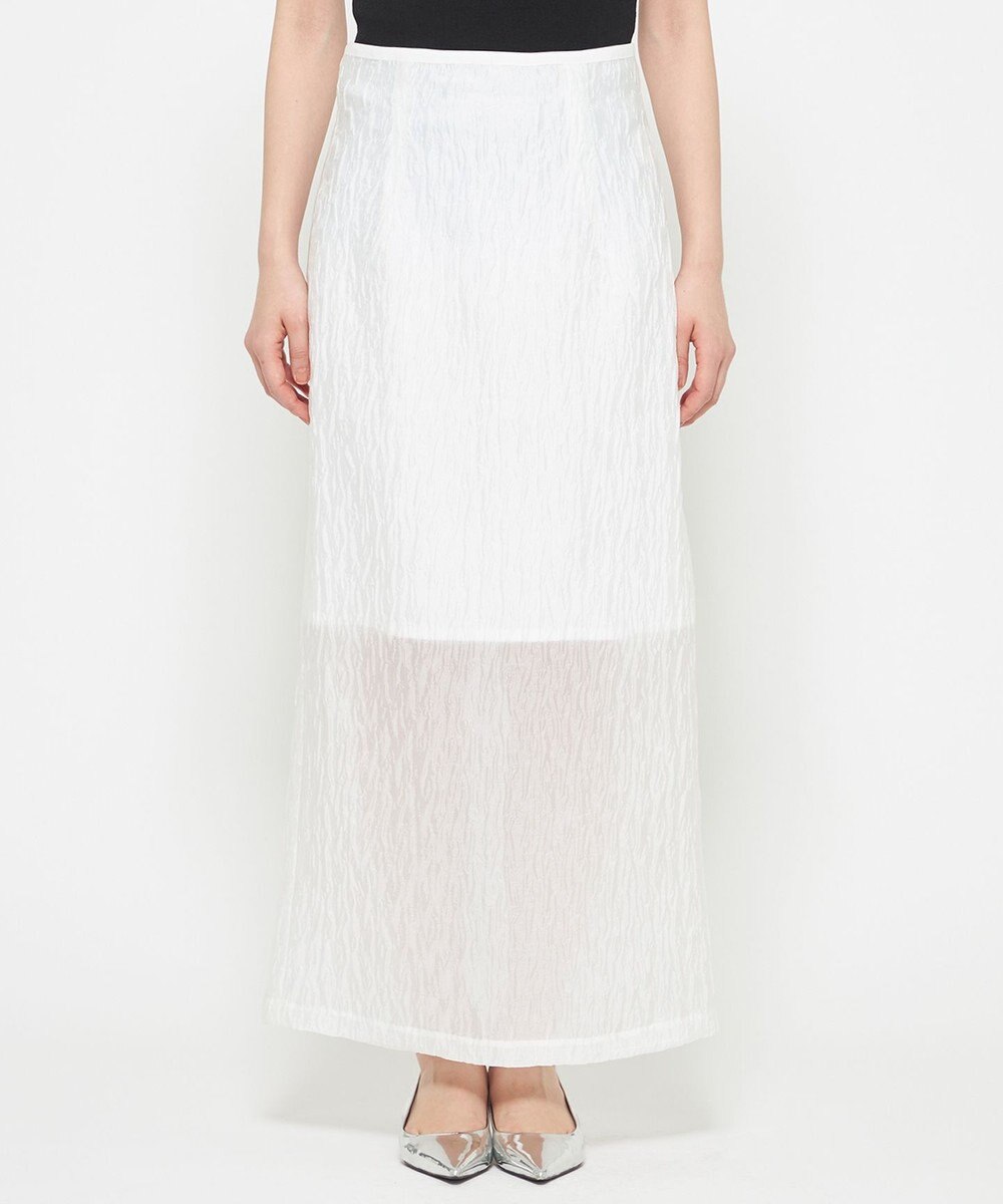 uncrave 【佐藤晴美さん着用】シアー ジャガード タイト スカート 