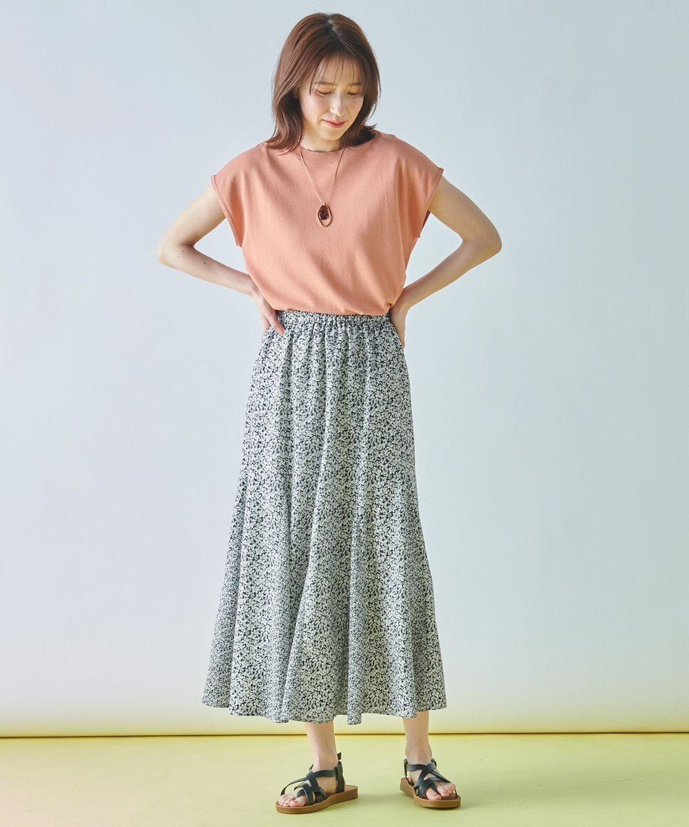 ANY 【UVケア/接触冷感/アンチピリング】クールタッチフレンチスリーブニット 