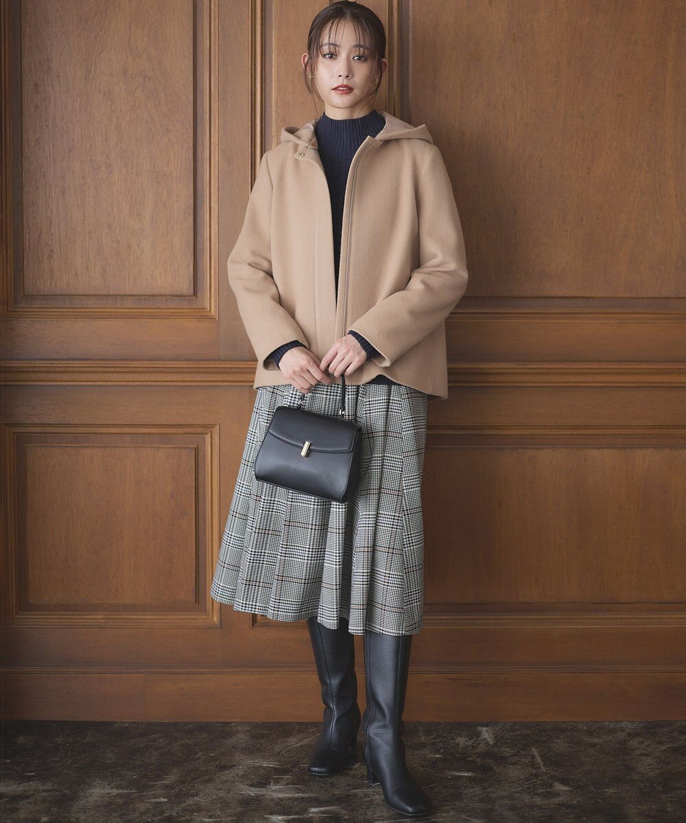 組曲 2WAYショートビーバー フーテッドコート 