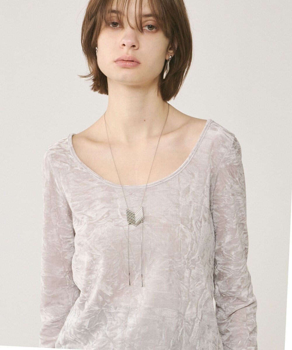 GRACE CONTINENTAL クラッシュベロアカットトップ 