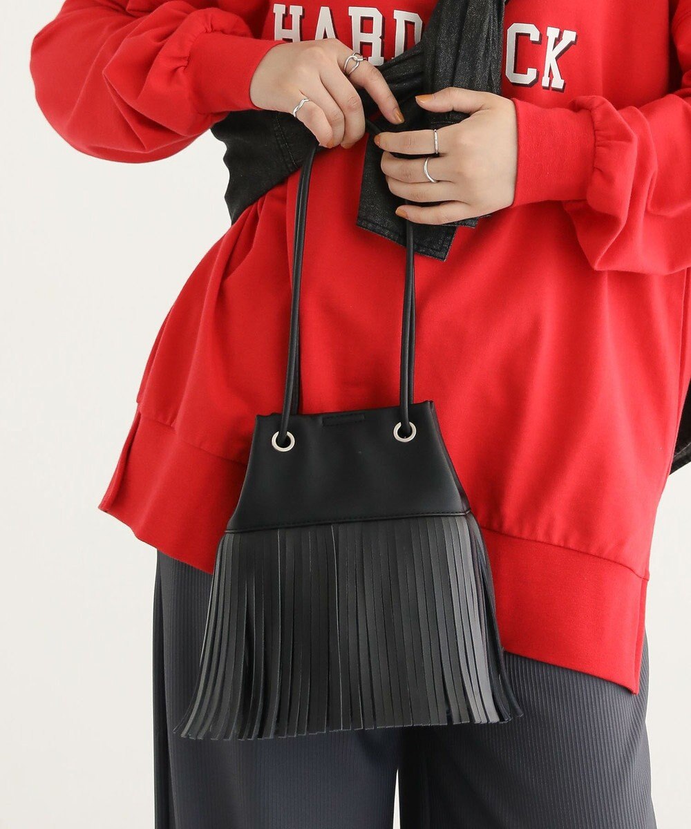 Green Parks ａｎｄｍｉｋｋａ．フリンジ巾着ショルダーバッグ 