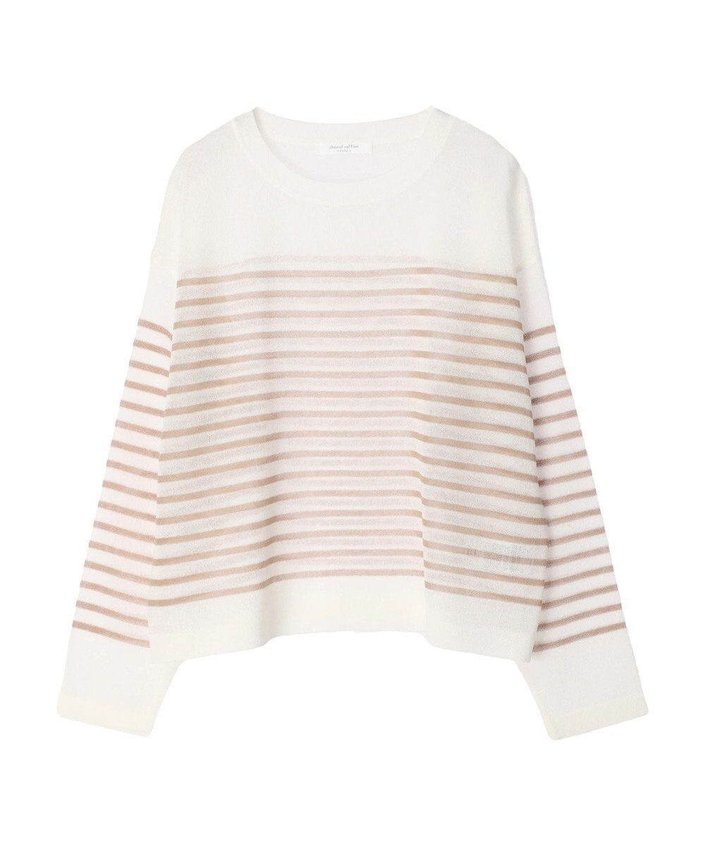 Green Parks シアーボーダーニットプルオーバー 