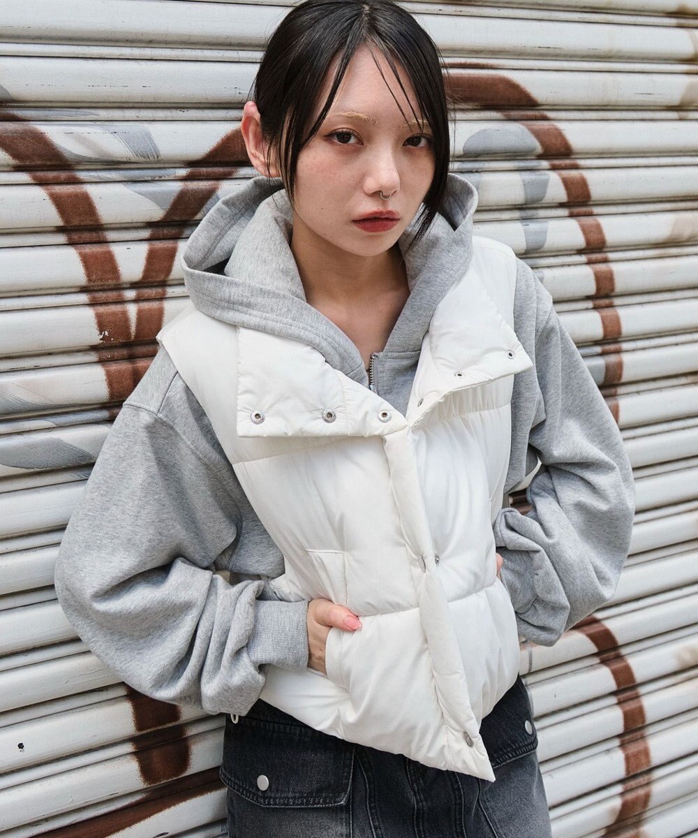 WEGO 【25年秋冬新作】ショートパファーベスト 