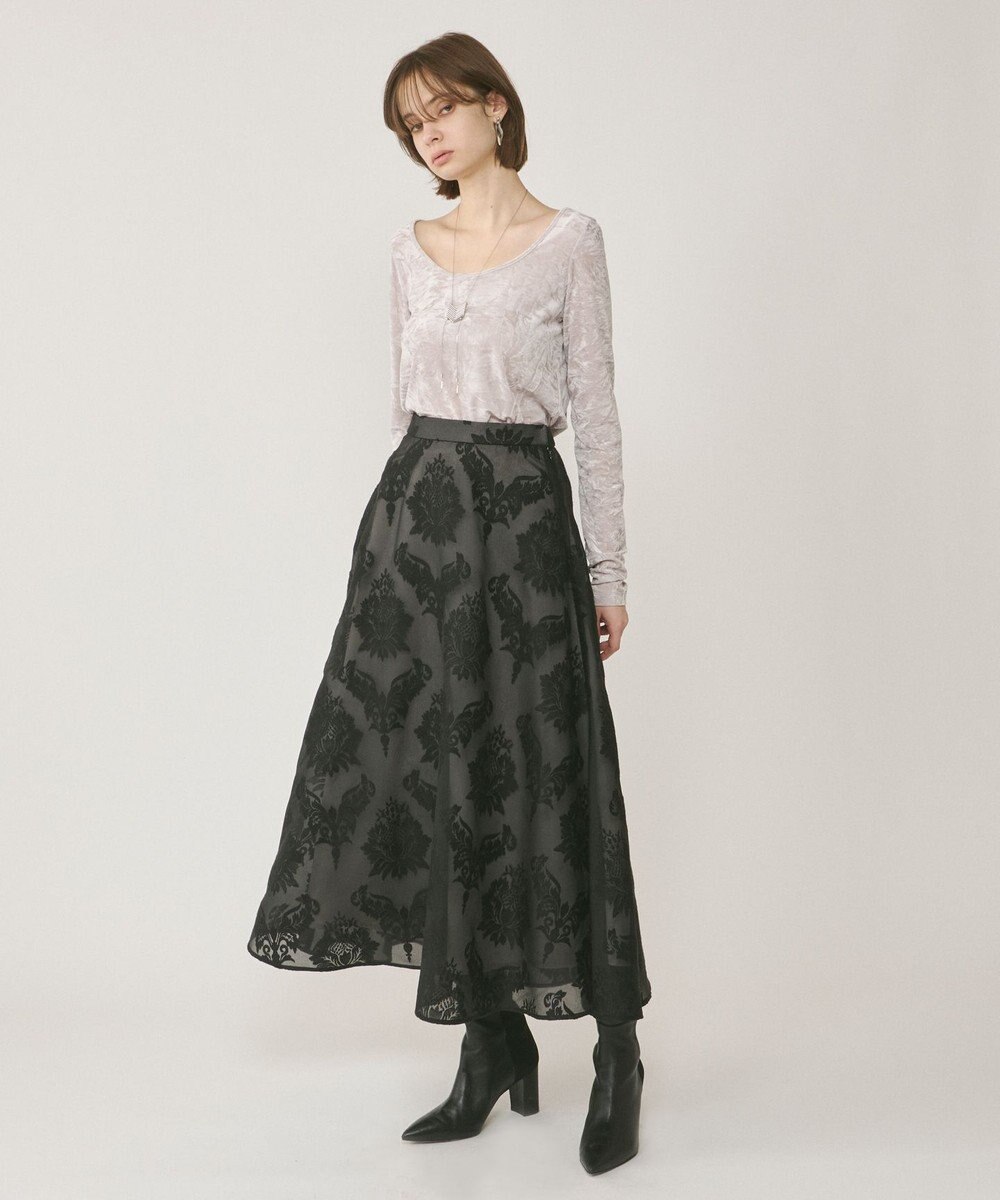 GRACE CONTINENTAL クラッシュベロアカットトップ 