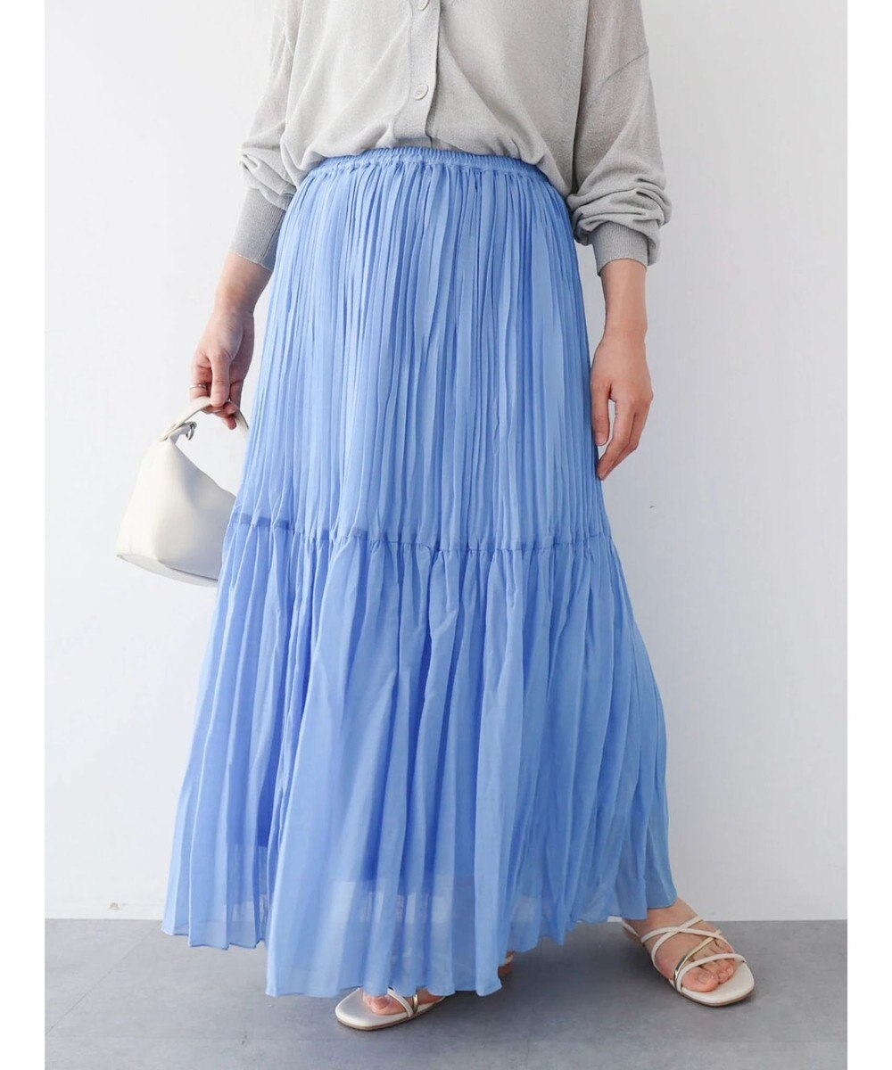 Green Parks シアープリーツボリュームスカート 