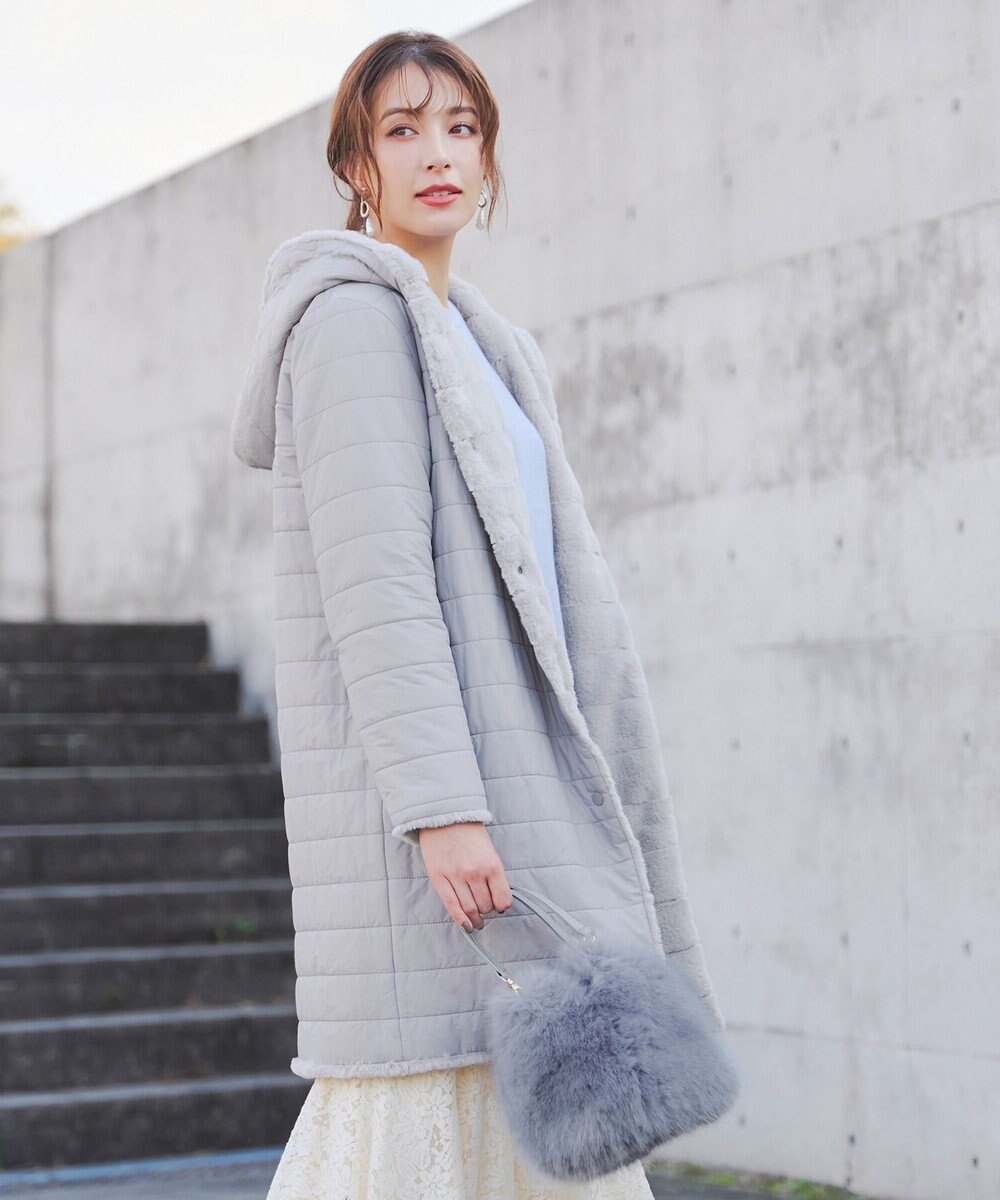 Tiaclasse フェイクファー巾着バック 