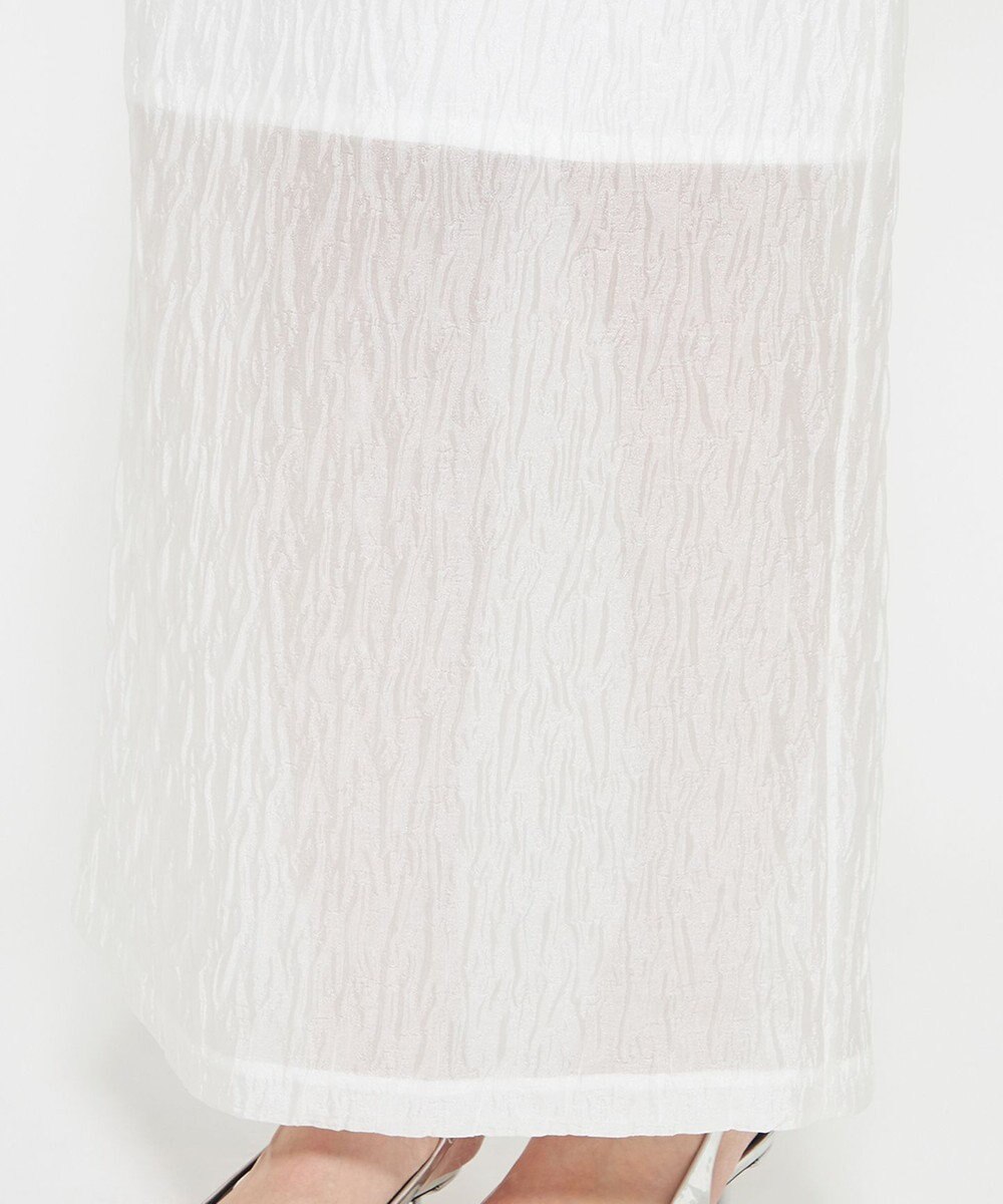 uncrave 【佐藤晴美さん着用】シアー ジャガード タイト スカート 