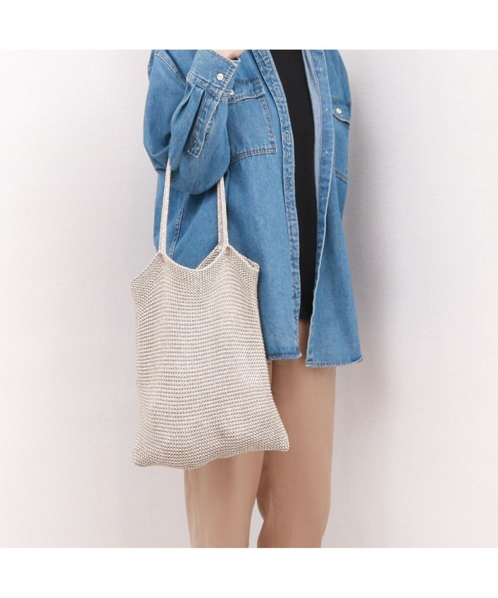 UNBILLION カシュカシュ cachecache / ラメ糸編みトートバッグ 