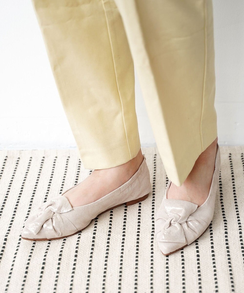 nouvelleRobe Oū 新色追加【本革・高反発】Butterfly knot ポインテッドトゥ パンプス 