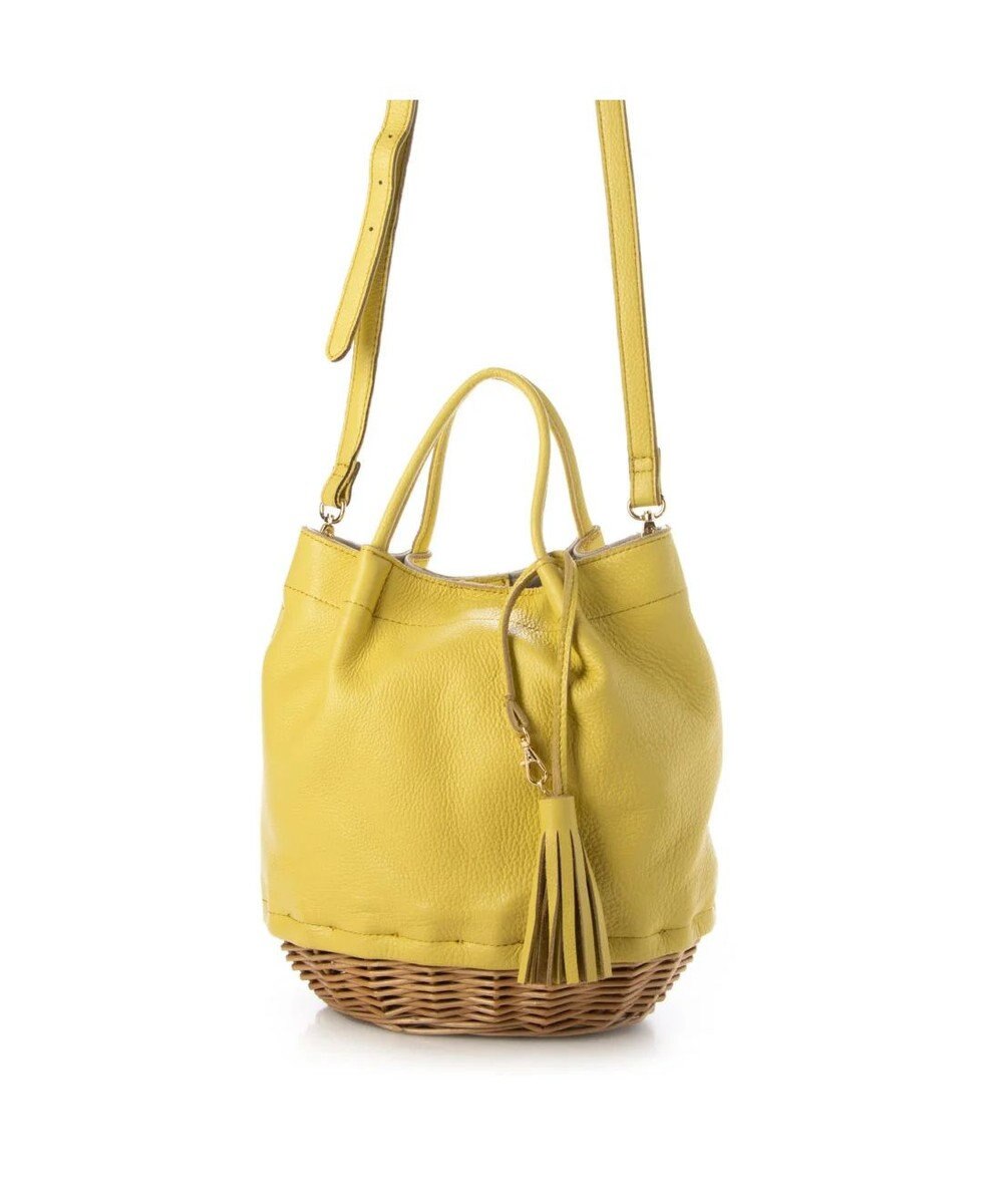 UNBILLION perche 牛革×ヤナギ底2wayトートバッグ 