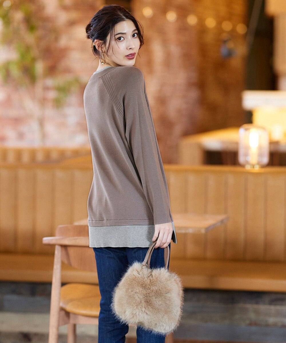 Tiaclasse フェイクファー巾着バック 