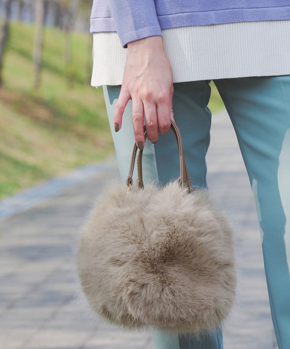 Tiaclasse フェイクファー巾着バック 