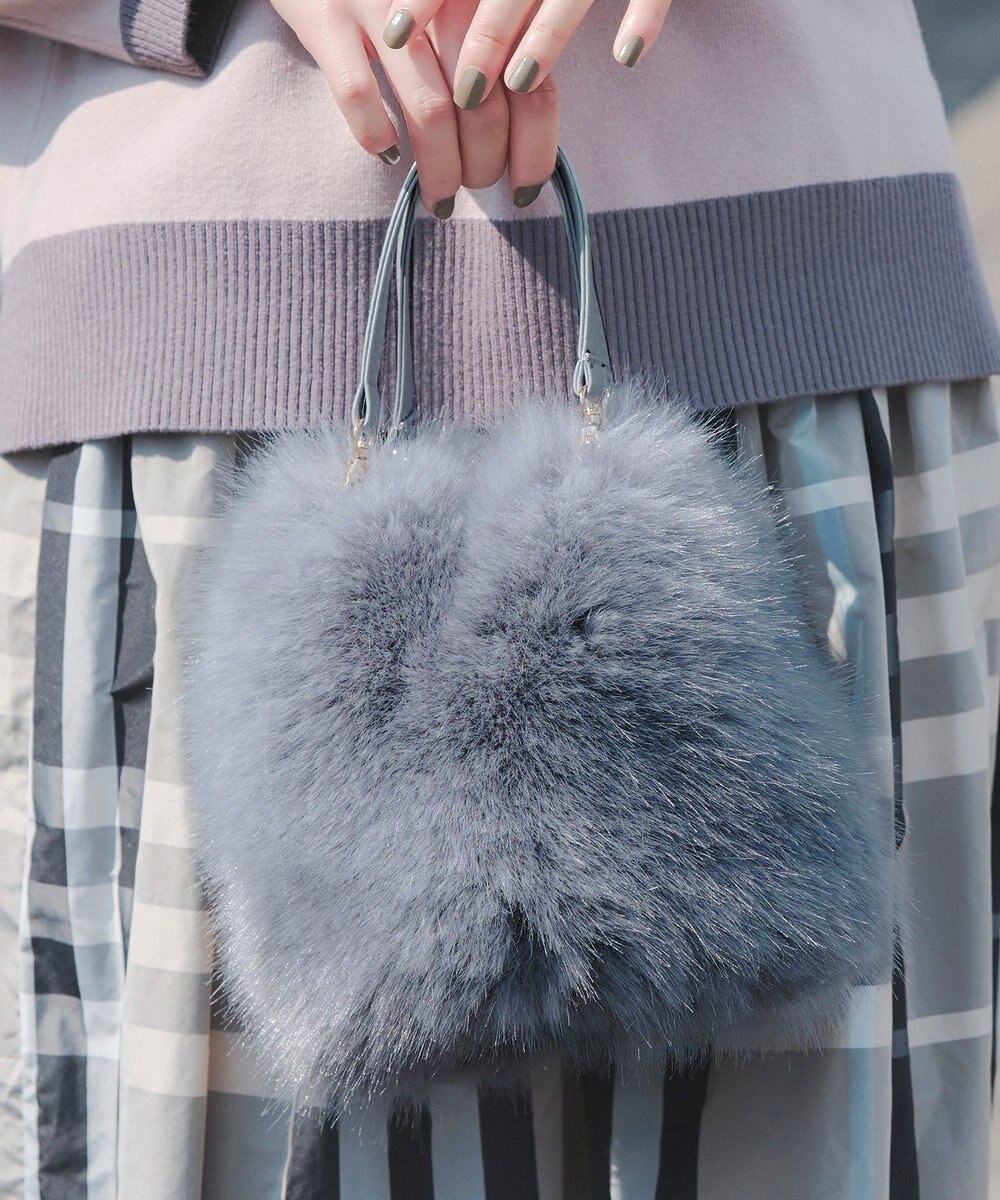 Tiaclasse フェイクファー巾着バック 