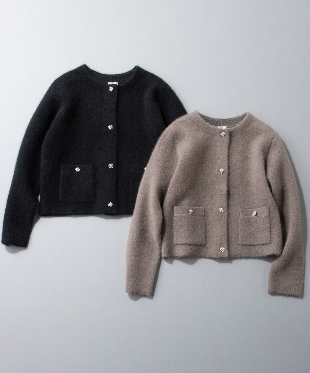 組曲 L 【加藤ローサさん着用】フラッフィーファーニット ジャケット 