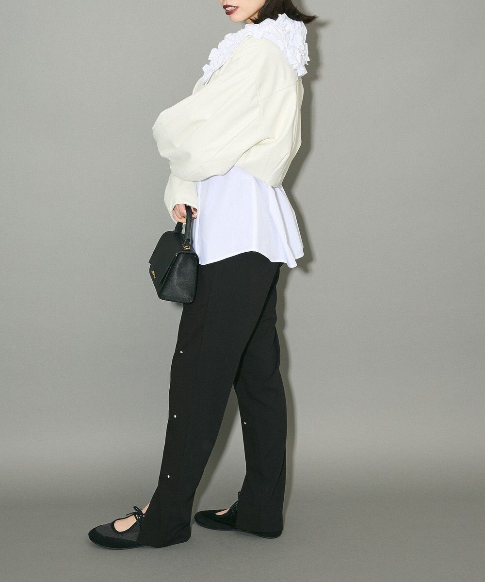 Green Parks フェイクレザーショートブルゾン 