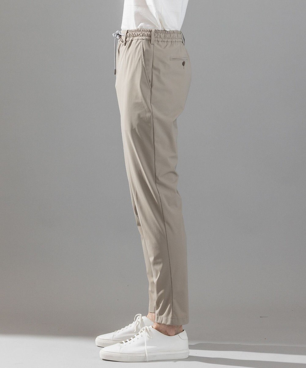 JOSEPH HOMME 新素材【接触冷感性/防しわ性/ストレッチ/洗える/撥水加工】トリコソリッドストレッチ ドロスト付きテーパードパンツ / PEGG CONVERTIBLE 