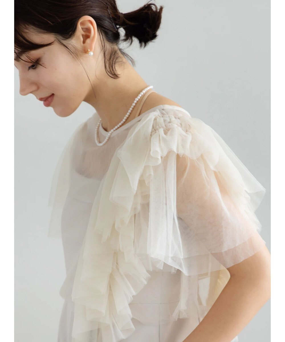 Te chichi 【セレモニーアイテム】チュールフリルレイヤードボレロ 