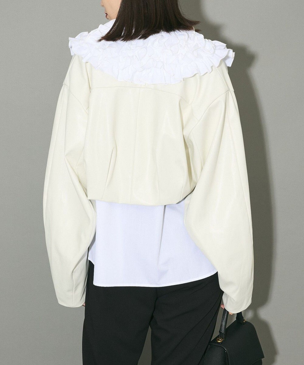 Green Parks フェイクレザーショートブルゾン 