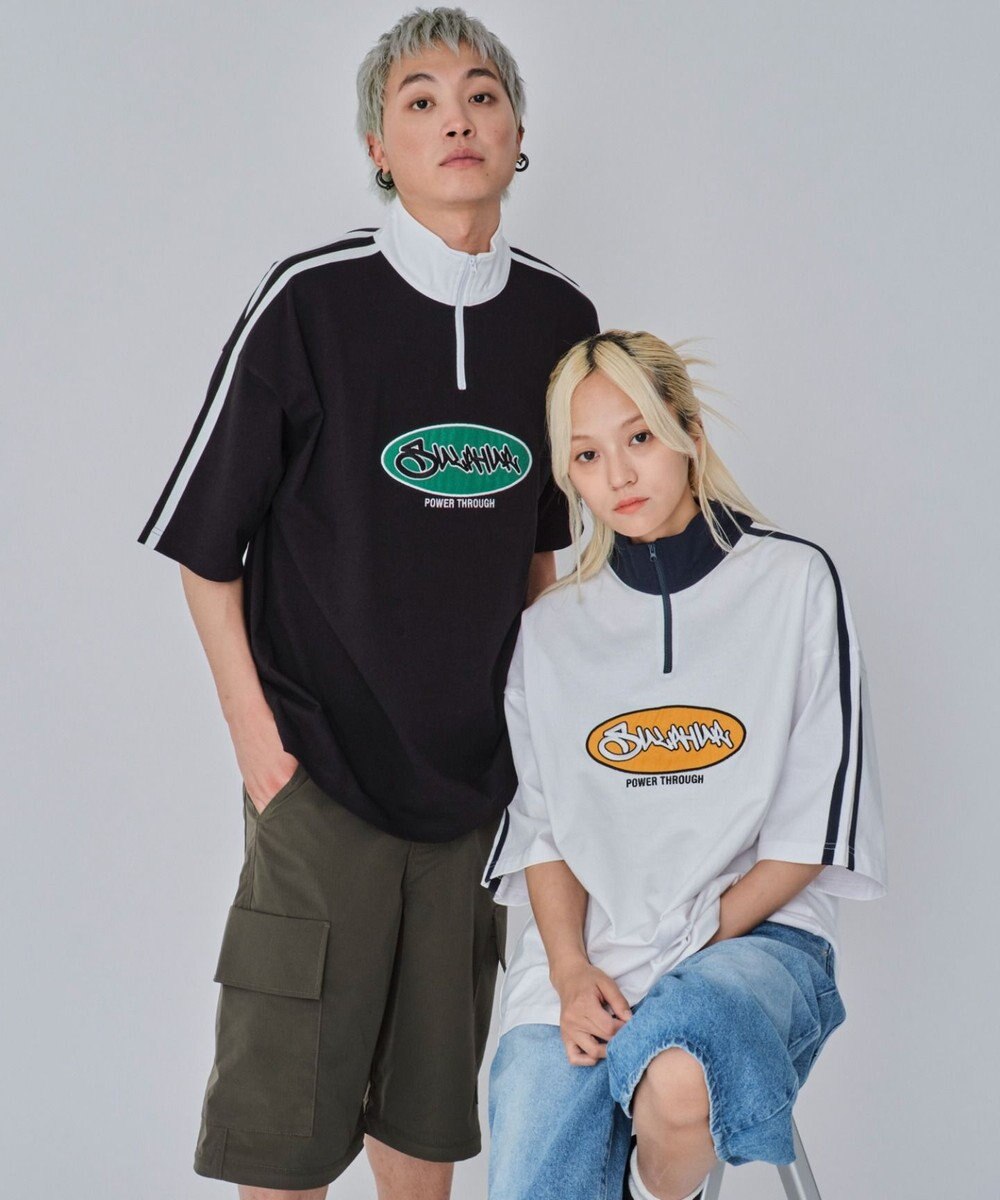 WEGO 【ユニセックス着用ITEM/MLサイズ展開】ヘビーウェイトハーフジップT（SS） 