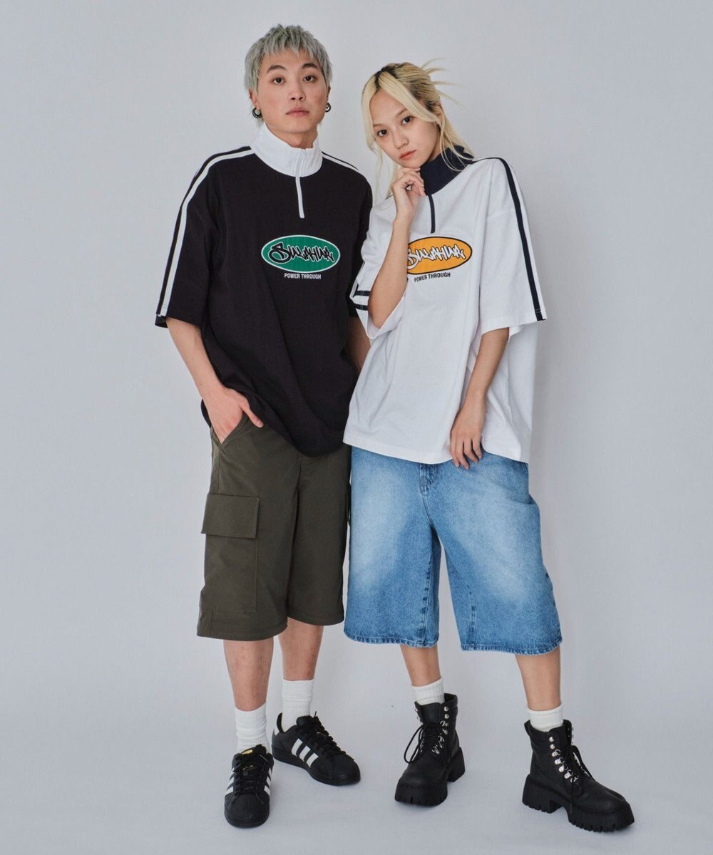 WEGO 【ユニセックス着用ITEM/MLサイズ展開】ヘビーウェイトハーフジップT（SS） 