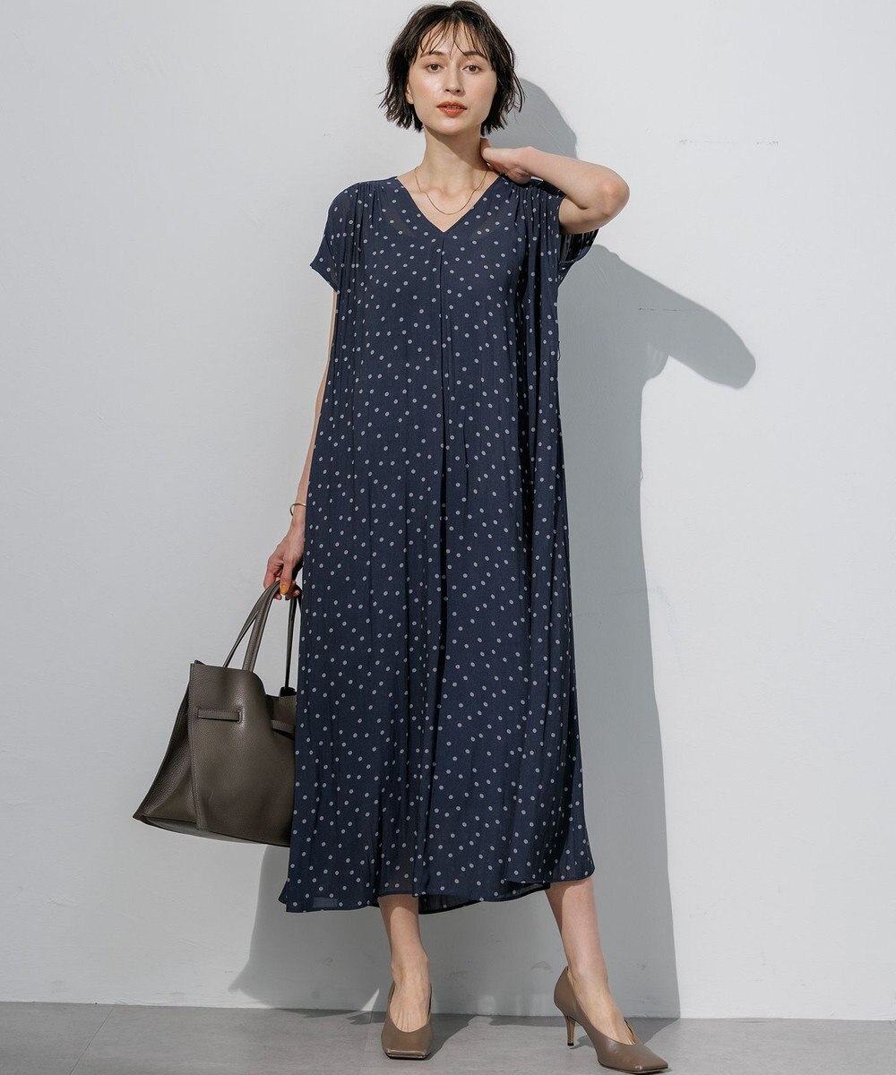 23区 S 【先行予約/WEB&一部店舗限定】ドット フレアワンピース 