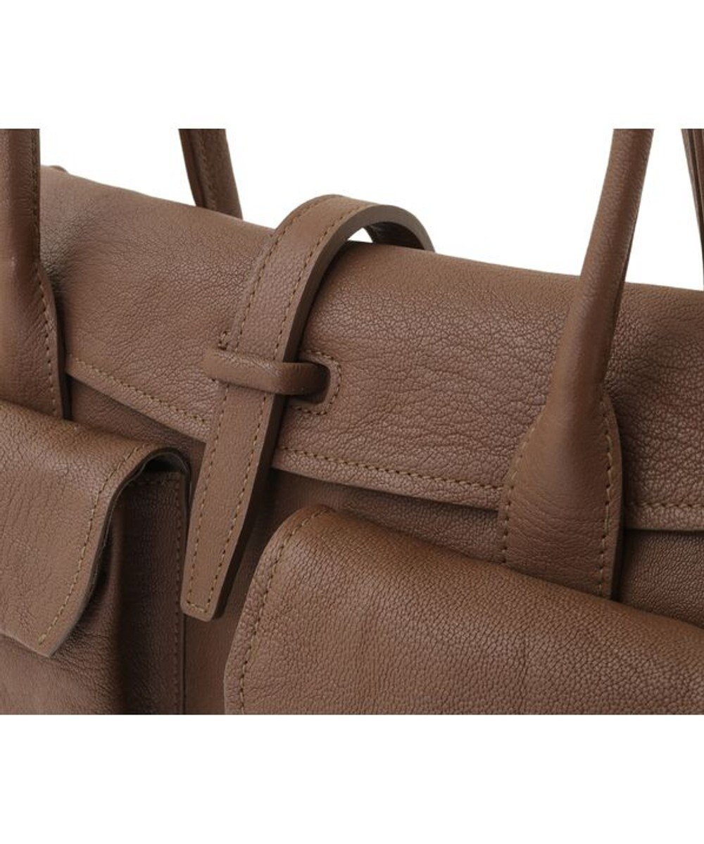 genten ゴートシュリンク かぶせ付トートバッグ 